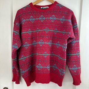 Vintage Mac Millan 100% Wool Made in Scotland Knit  Pullover Sweater